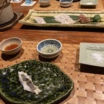 すみや亀峰菴 - 焙り鱧  すだち塩と生姜酢で