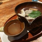 すみや亀峰菴 - 鱧 松茸 丹波地鶏つみれ みつ葉 すだち