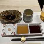 博多割烹流れ鮨 海進丸 - 一番白だし・小鉢