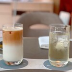 ザ・テラス - アイスカフェラテ、アイスミントティー