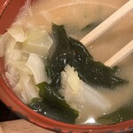 高瀬 - 味噌汁のアップ