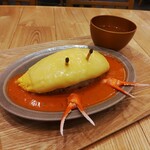銀座青果堂fruitsparlor×元町食堂 - 蟹トマトクリームオムライス
