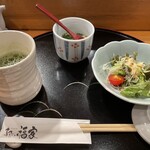 寿司の福家 - ランチについてるもの　これにお味噌汁も