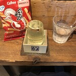 麹町いづみや しろ - カルビーかっぱえびせん、百十郎 青波 純米吟醸 