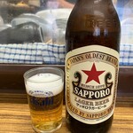 立呑み処 入部酒店 - 赤星大瓶