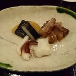 鮨 波やし - ［５回目］マグロの頬肉・ゲソ・平貝の焼き物