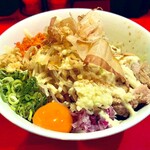 用心棒 - 「冷やしまぜそば 300g」です♪ ガリマヨWでたっぷり掛かってます(● ˃̶͈̀ロ˂̶͈́)੭ꠥ⁾⁾