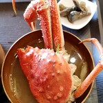 宅配弁当・食堂 たばご屋 - カニ汁となぁ!　半身鎮座!