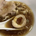 手打ち 蓮 - 濃厚な黄身。硬さも絶妙です！