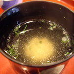 寿司一 - optio A30で撮影。鮃縁側の吸い物。