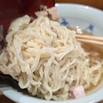 舟場 - 替え玉をスープに投入