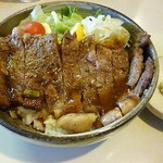 シロクマ食堂 - ステーキ丼（大盛）2014.4.10