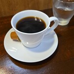 キッチン ブルー グローブ - ホットコーヒーのアップ