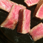 神楽坂 鉄板焼 中むら - Ａ５ランクの宮崎牛サーロインステーキ＆Ａ５ランク群馬県産黒毛和牛フィレステーキ