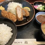 とんかつ稲 - メンチかつ定食1,540円