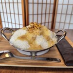 韓国かき氷 ピンスピン - 横からの図