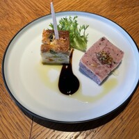 THE KINTAN STEAK - 前菜（キッシュ風オムレツとテリーヌ？）