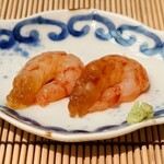 すし匠 - 縞海老の漬け