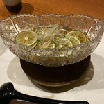 馳走菴 ひじり - ガラス器の美しいこと！ちなみに３人とも違う美しい器でした。