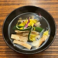 料理屋まえかわ - 鱧の親子真薯と松茸のお椀