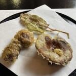 郷土料理ともん - 山菜と夏野菜などの天ぷら