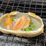 磯丸水産 - キング蟹味噌甲羅焼