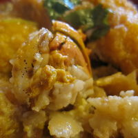 懐石料理 三島屋 - 帆立玉子丼、味噌汁、ひじき、香の物付き3