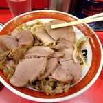 ラーメン タロー 五反田の陣 - つけ麺豚入り1,100円（野菜マシ、削り節）