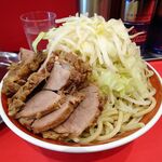 ラーメン タロー 五反田の陣 - つけ麺豚入り1,100円（野菜マシ、削り節）