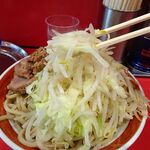 ラーメン タロー 五反田の陣 - つけ麺豚入り1,100円（野菜マシ、削り節）
