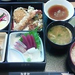 かっすい亭 - ごはんとお味噌汁の蓋をとってみた♪