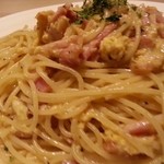 ハシヤ - 卵とベーコンのスパゲティアップ　2014.4