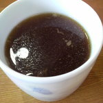 石窯料理・石臼挽きそば 花園 - そば湯