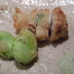 虎白 - 空豆と蛤の揚げ物(2014-4)