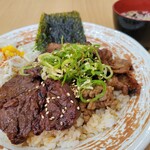 ハラミ丼と担々麺の店 - ミックス丼（ハラミ・カルビ）