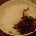 Genji[源氏] - ご飯をおかわりしたら昆布の佃煮が付いてきた