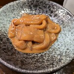 粉ひで - ワタ入りイカ塩辛でちびちびと