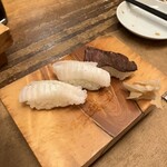 江戸分久作 - エンガワ　牛肉