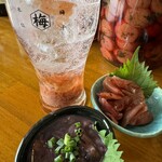 梅干しサワーと日本酒 - 