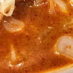 蒙古タンメン中本 - 五目味噌のスープと、