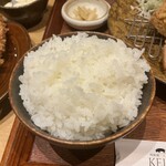 とんかつ けい太 - 華越前の新米(//∇//)