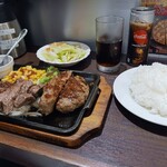 いきなりステーキ - ライス大盛､サラダにはたまねぎドレッシング