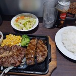 いきなりステーキ - 赤身肩ロース150g､TPバーグ150g､会員特典Cola♪