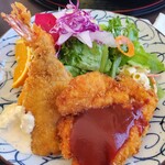食樂 縁 - フライ  エビ、アジ、チキン