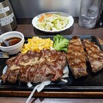 いきなりステーキ - 赤身肩ロースステーキ&TPバーグのランチ♪