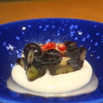 日本料理 幸庵 - 胡麻杏仁豆腐 ブルーベリー仕立て
