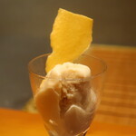 日本料理 幸庵 - マロンアイス クッキー添え