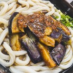 麺紡 - 麻婆なすを掛けて頂く