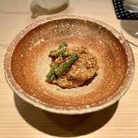御成門はる - れんこんといんげんの胡麻和え