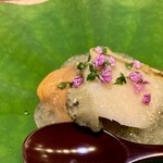 霞町 やまがみ - 蒸し鮑 雲丹